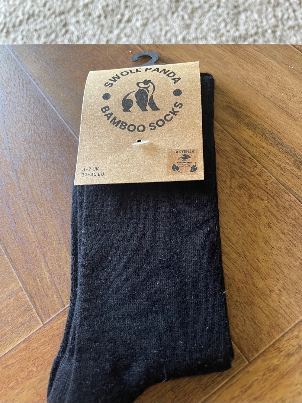 Men's Black Bamboo Casual Socks